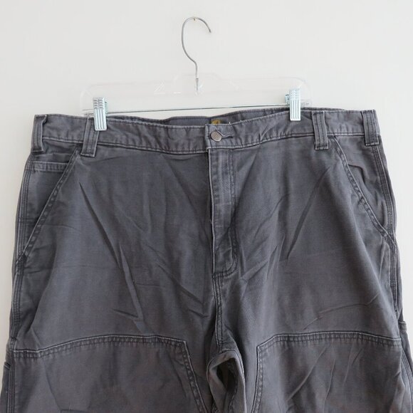 CARHARTT Rugged Flex Rigby Double Front Relaxed Fit Work Pants in Shadow Gray - Picture 5 of 14